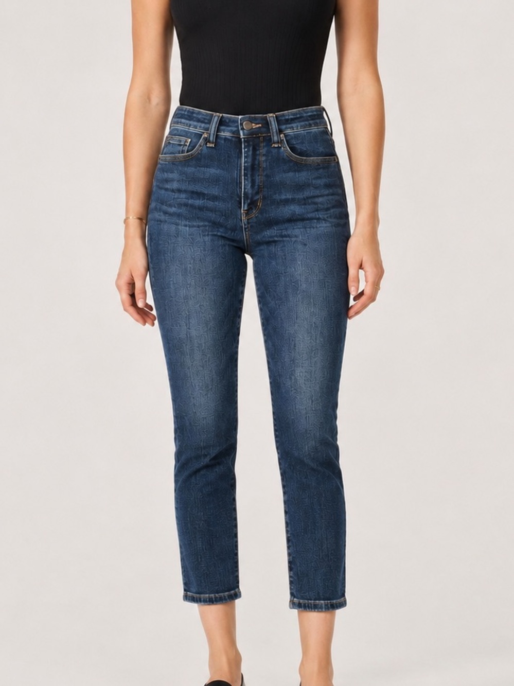 Judy Blue High Rise Cropped Slim Jeans 1/25 Dark Wash
